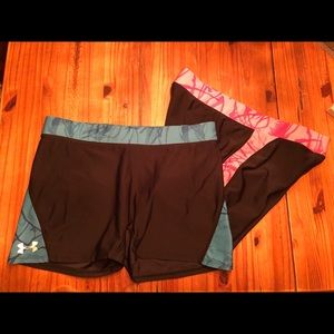 Women’s Under Armour bike shorts - 2 pair